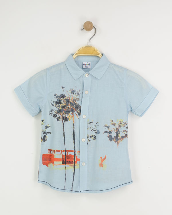 Picture of JH4327-BOYS HAWAII STYLE COTTON SHIRT